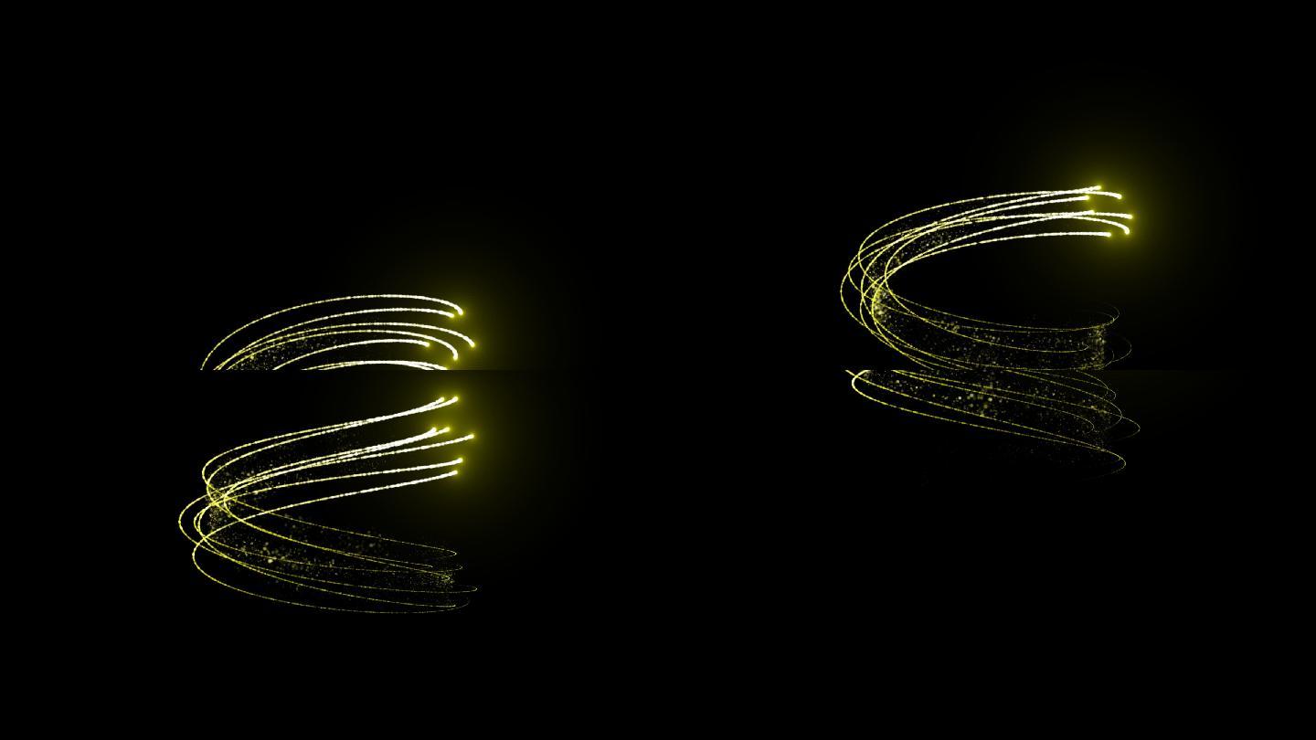 金色旋转线条光效循环带通道