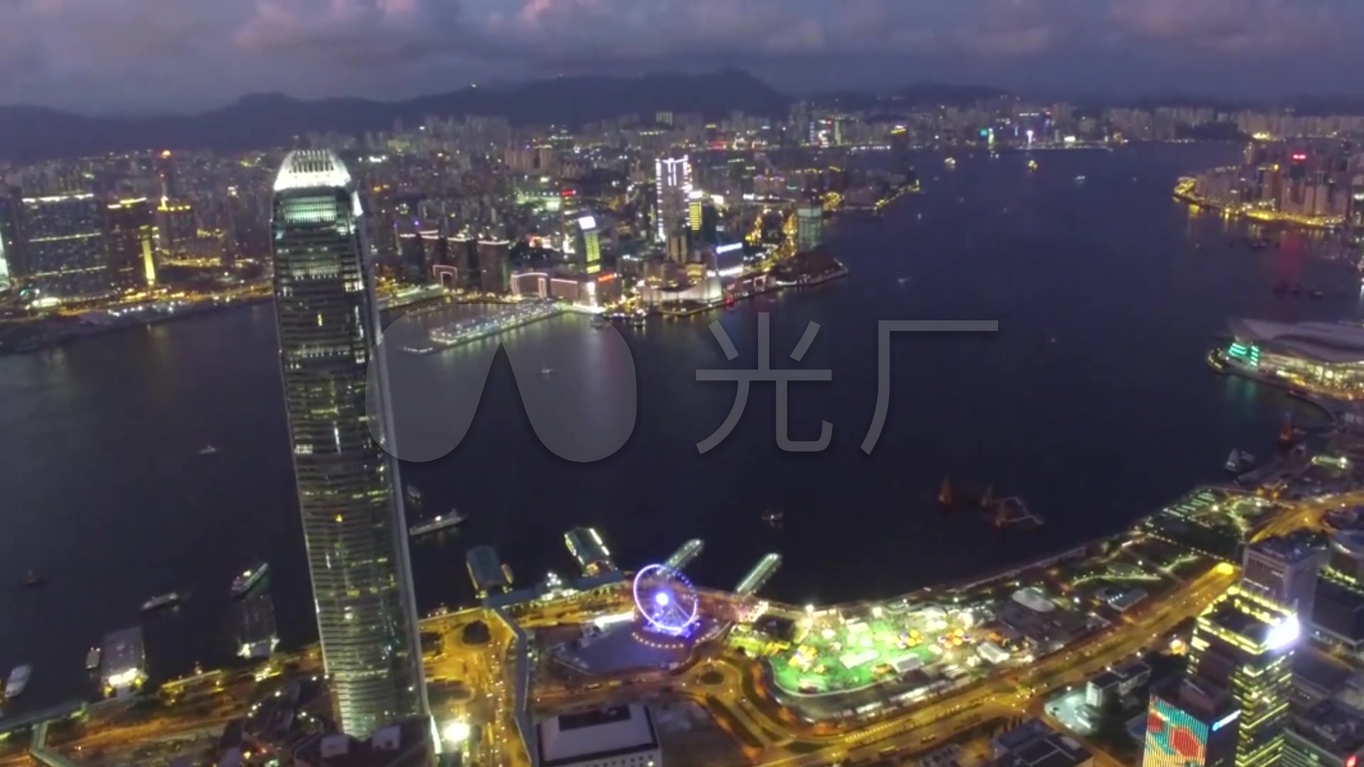 航拍香港维多利亚港_1920x1080_高清视频素材下载(编号:2777398)_实拍