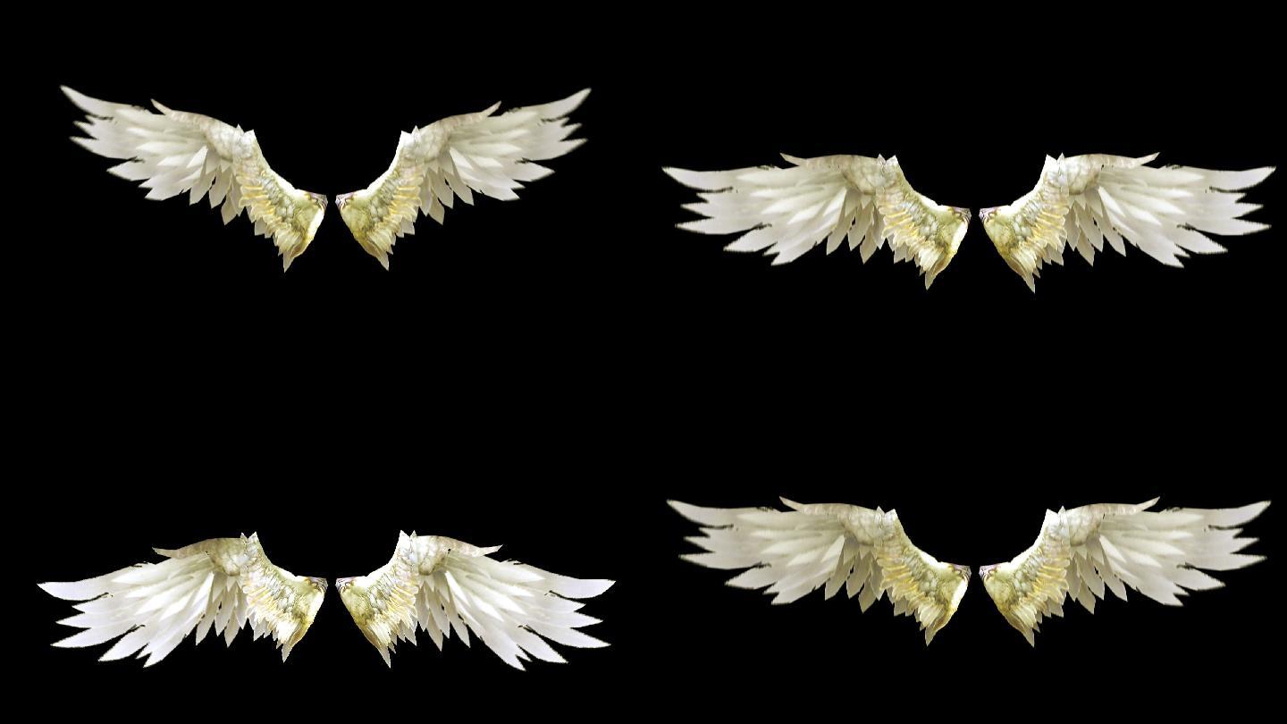 天使翅膀带透明通道可做循环动画