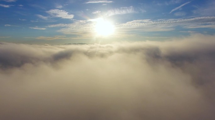 超长时间4K航拍穿越云海云雾46秒