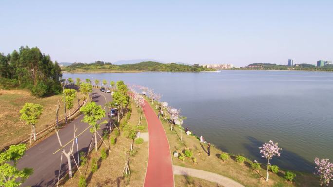 增城航拍-挂绿湖、万寿禅寺