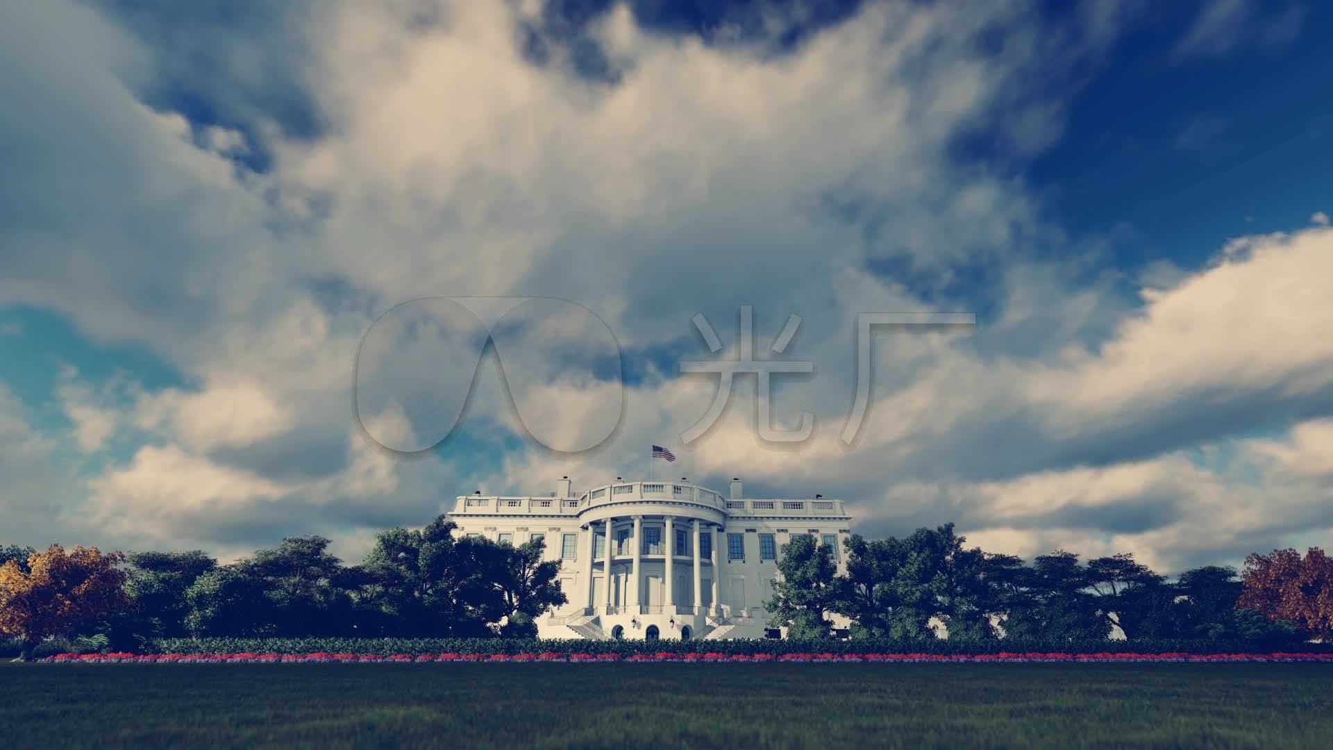 白宫美国首都华盛顿白宫_1920X1080_高清视