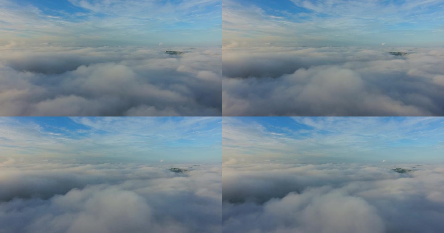 4K大疆航拍穿越云海云雾27秒