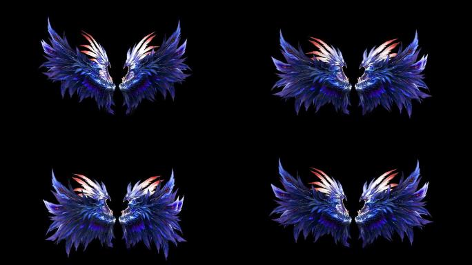 魔鬼翅膀带透明通道可做循环动画