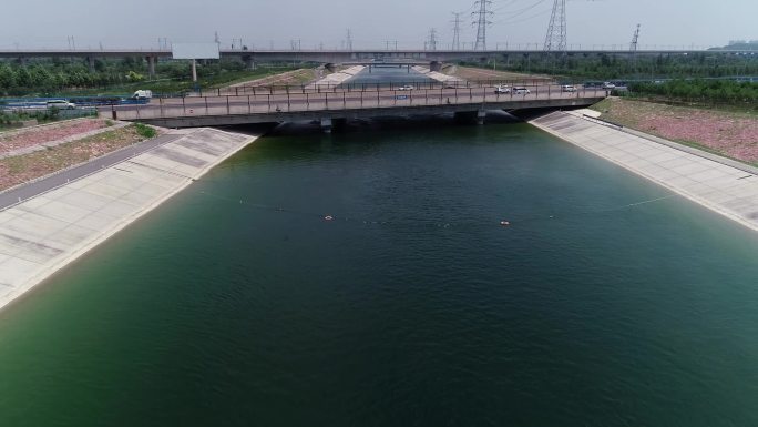 南水北调河流航拍视频河渠视频素材