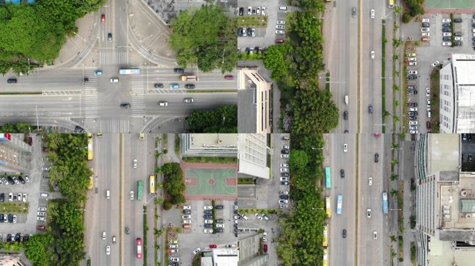 城市道路俯拍
