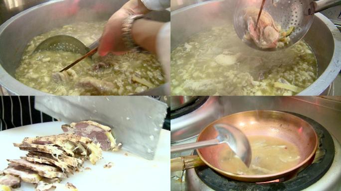 实拍羊肉汤制作
