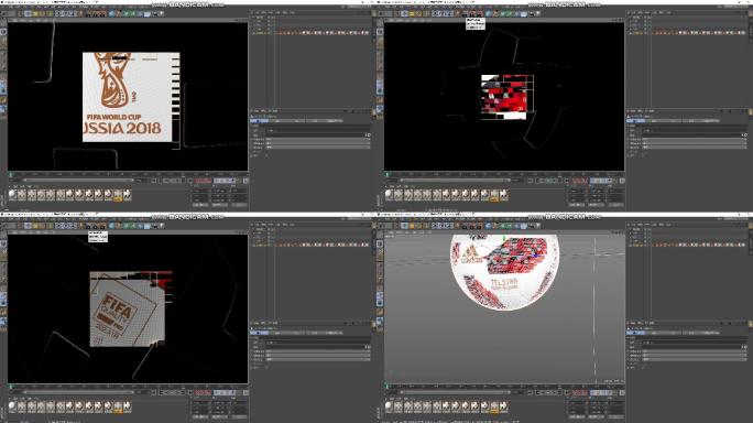 2018世界杯淘汰赛决赛用球C4D模型