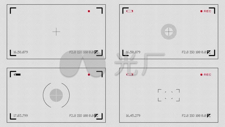 摄像机取景框9组【带通道】