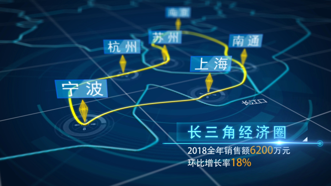 科技感地图区位图中国经济圈业务覆盖
