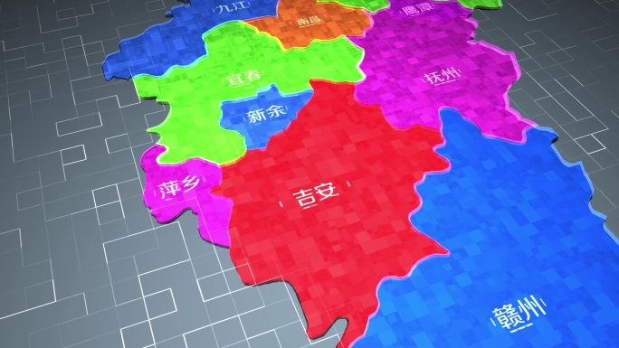 江西省各地市地图区位展示（含音频）