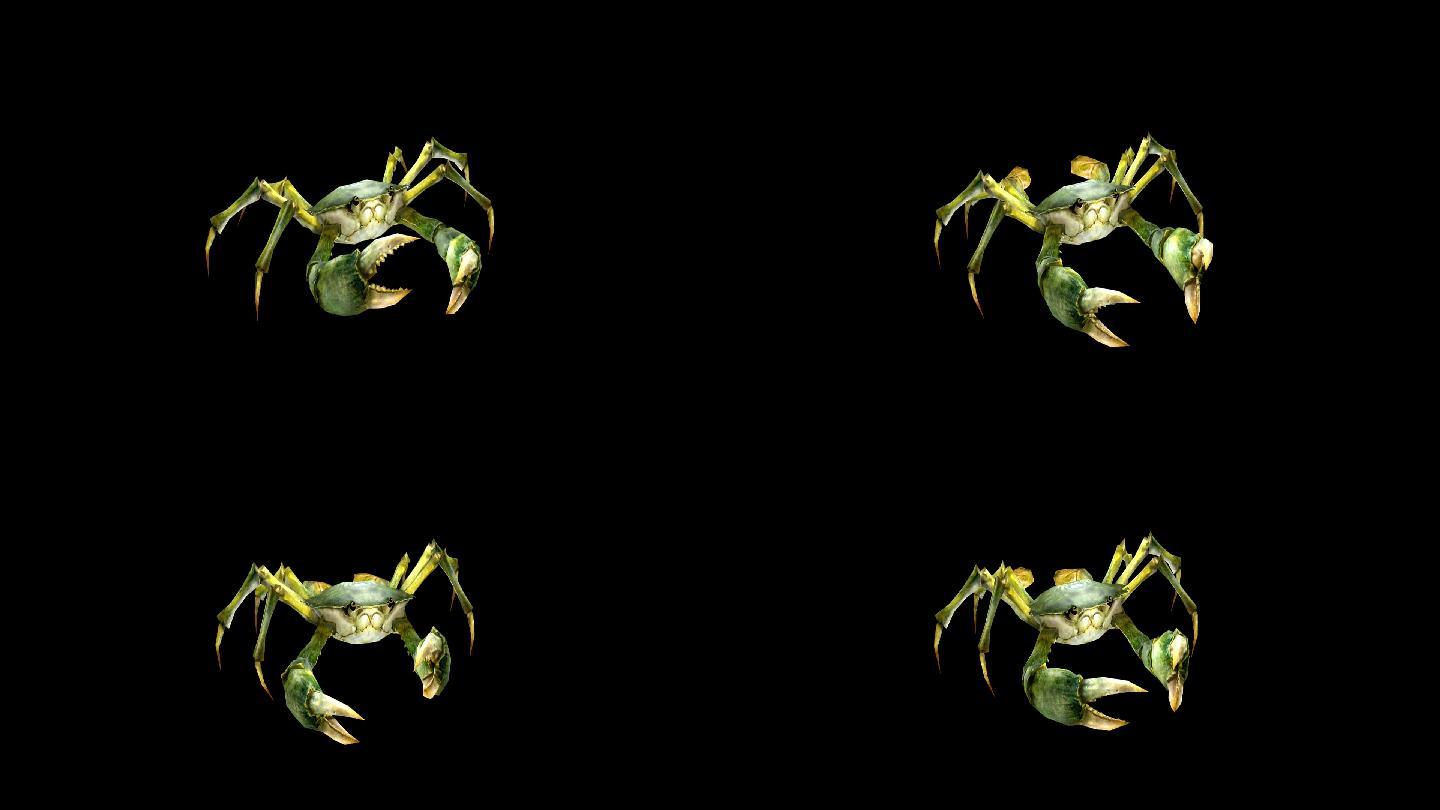 海底螃蟹青蟹动画