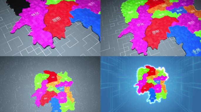 湖南省各地市地图区位展示（含音频）