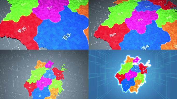 浙江省各地市地图区位展示（含音频）