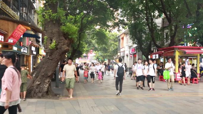 广州北京路步行街延迟视频