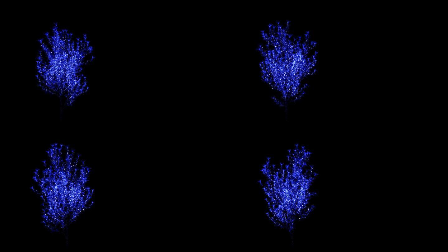 梦幻蓝色粒子树带通道