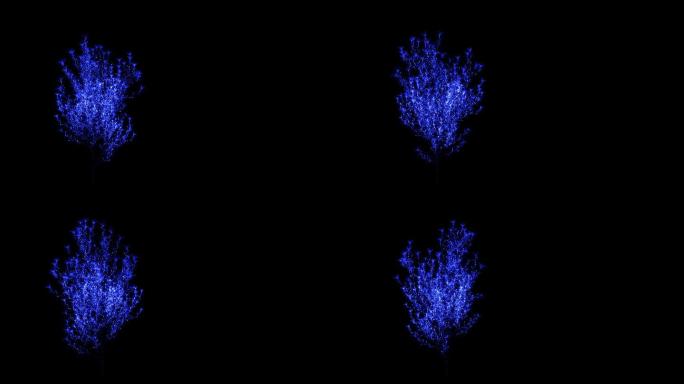 梦幻蓝色粒子树带通道