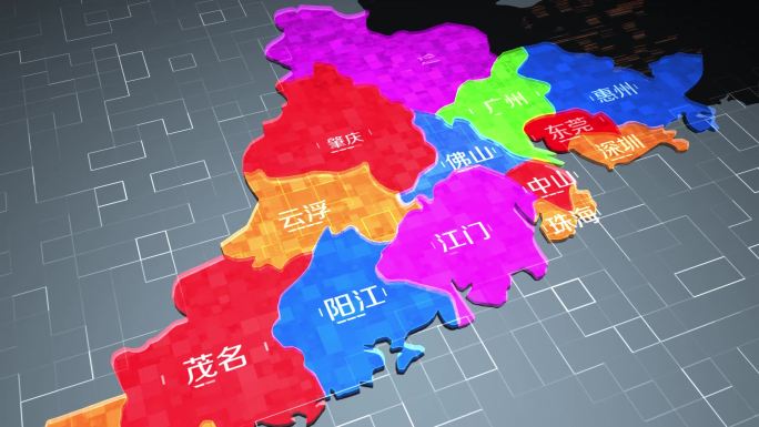 广东省各地市地图区位展示（含音频）