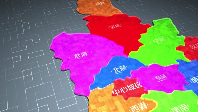 天津市各地市地图区位展示（含音频）