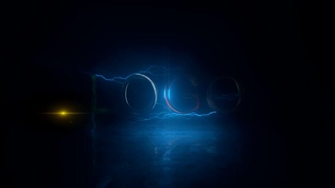 震撼能量电流闪电LOGO标志片头