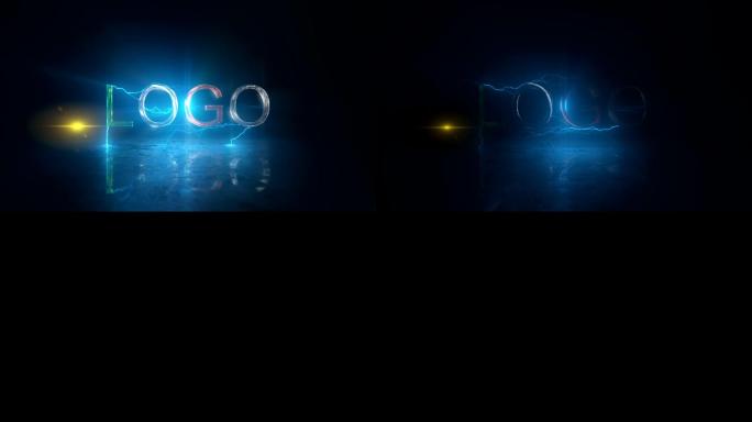 震撼能量电流闪电LOGO标志片头