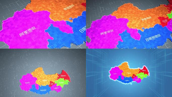 西藏各地市地图区位展示（含音频）