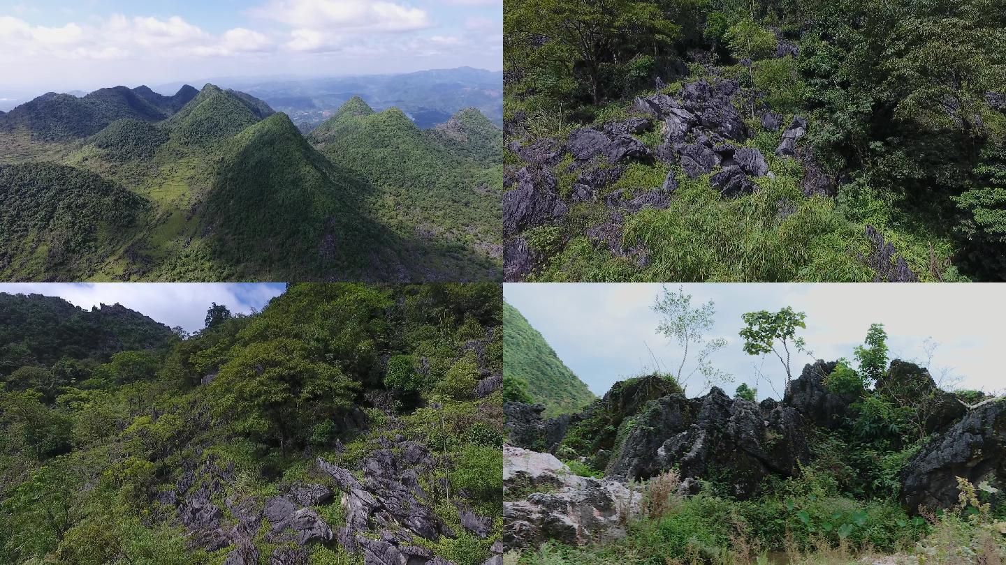 广西大石山区喀斯特地貌航拍宣传片高清大景