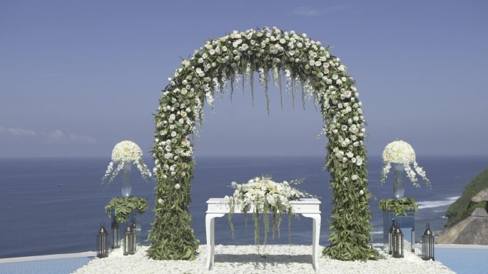 巴厘岛海岛婚礼场布实拍