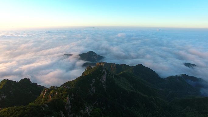 泰山航拍泰山云海航拍云海泰山五岳独尊