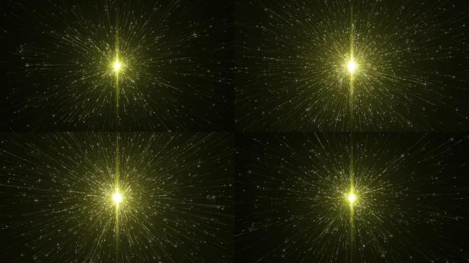 金色粒子光点发散循环带通道