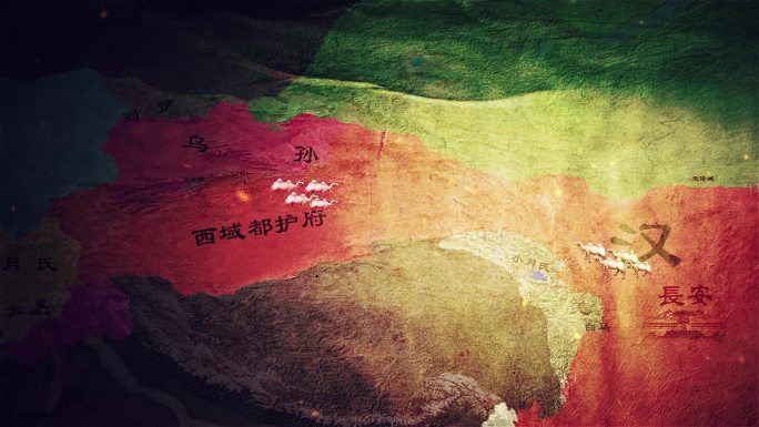 古地图西汉王朝丝绸之路