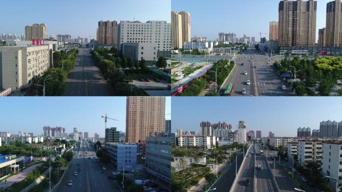 城市街道航拍楼宇航拍