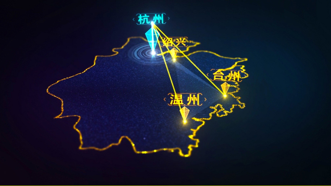 大气光线浙江区位地图AE