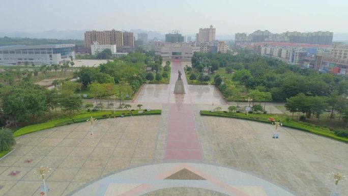 广西龙州起义广场及纪念馆外景航拍