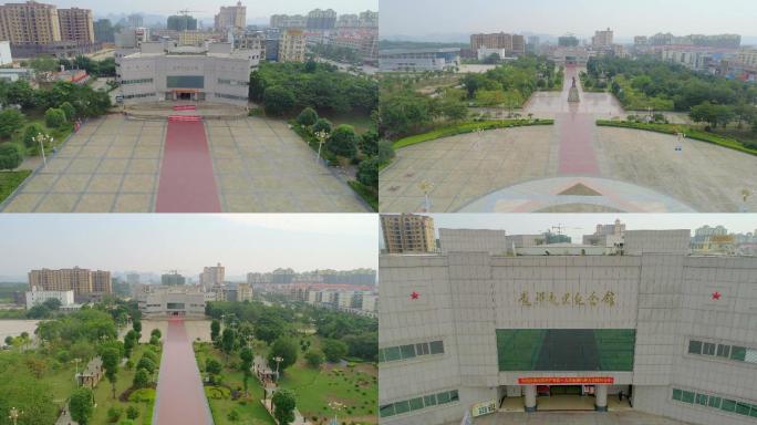 广西龙州起义广场及纪念馆外景航拍
