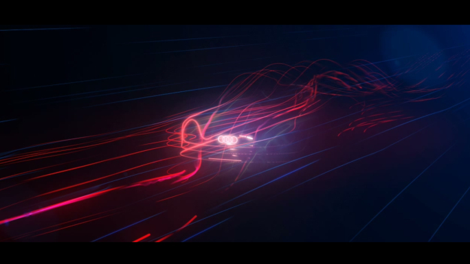 科技光效汽车动画素材-线框-粒子