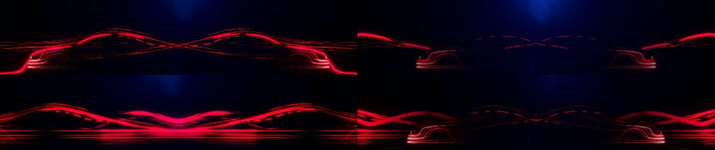 科技光效汽车动画素材-线框-粒子