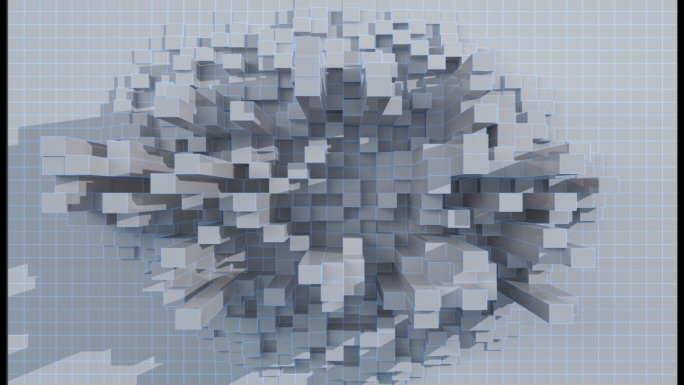 裸眼3D墙面投影-矩阵方块（可定制）