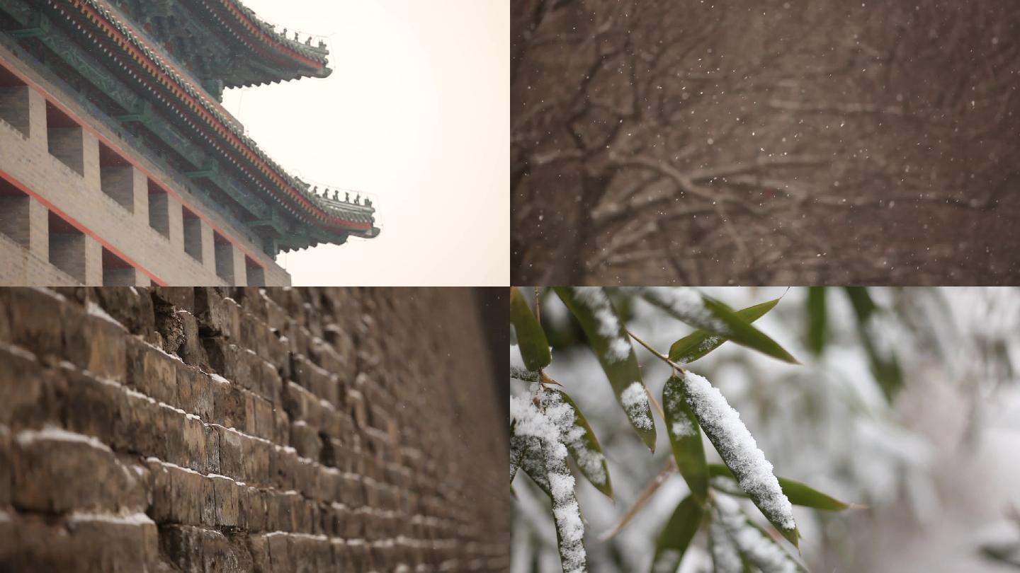 北京前门天坛雪景
