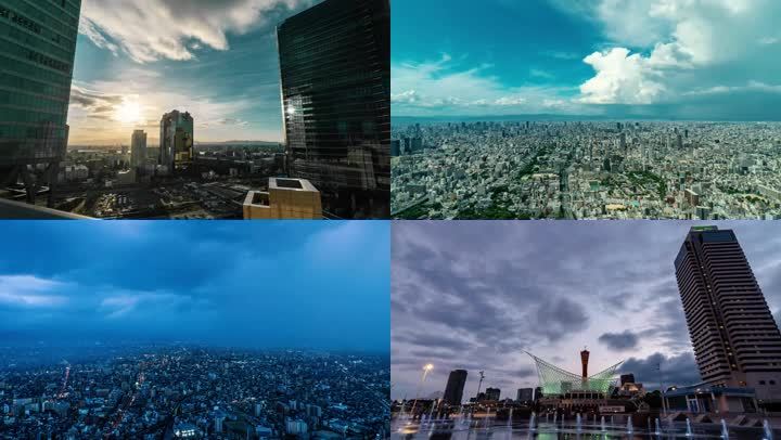 大场景长镜头-国际大都市容貌-风云变化