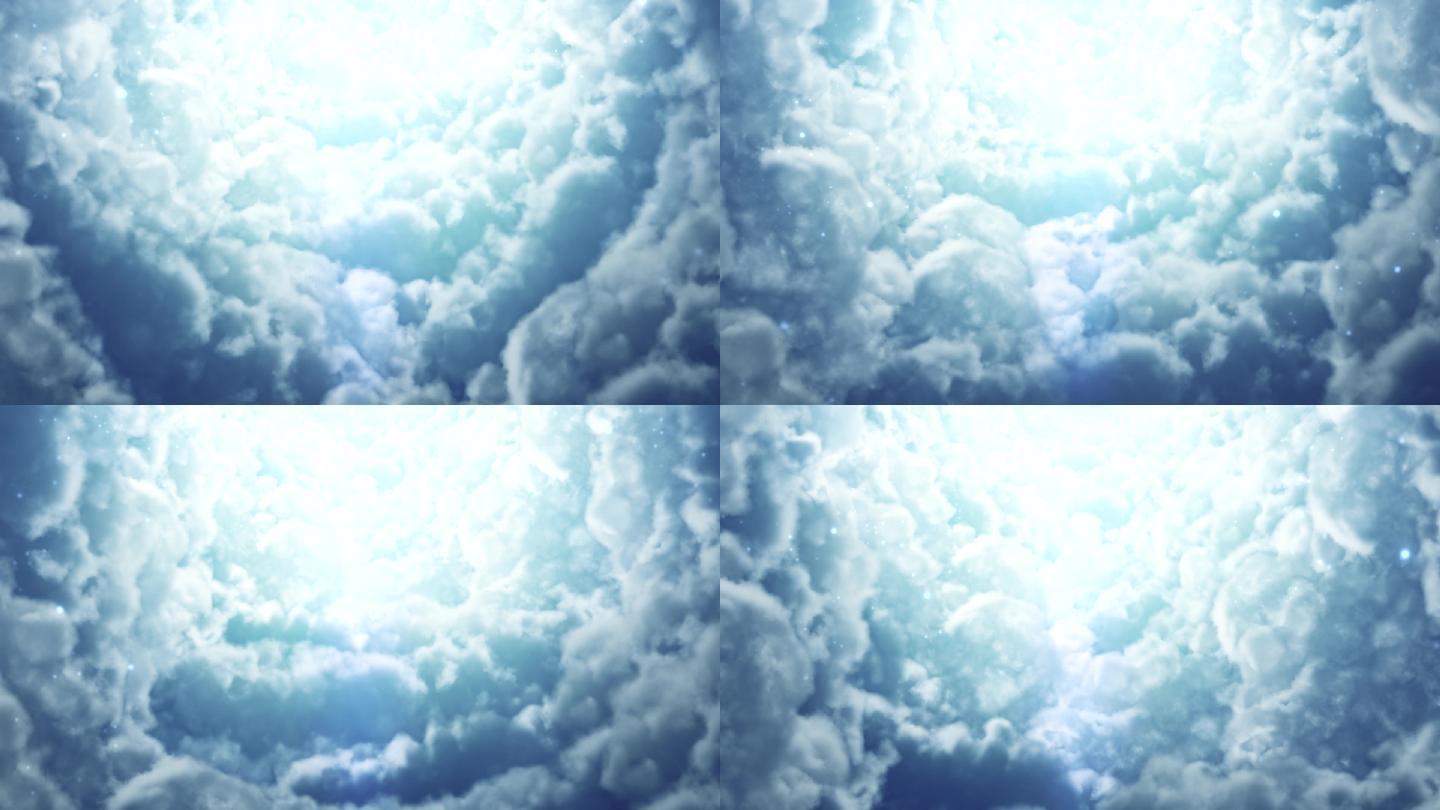 通往天堂白云循环视频背景