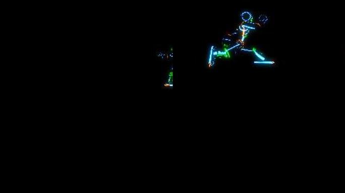 机器人动感激光舞舞美背景视频