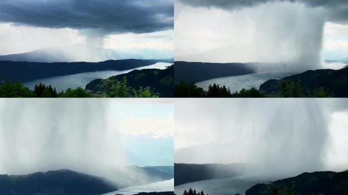 积雨云局部大暴雨场景