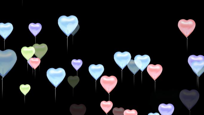 8款气球素材视频【通明通道】