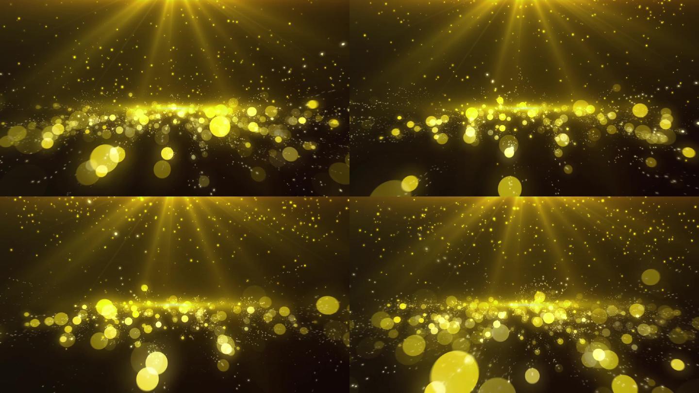 大气金色粒子光斑舞台背景循环