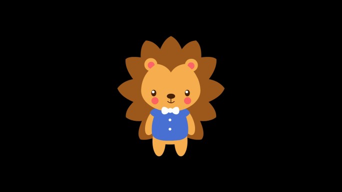 卡通刺猬动画循环带通道