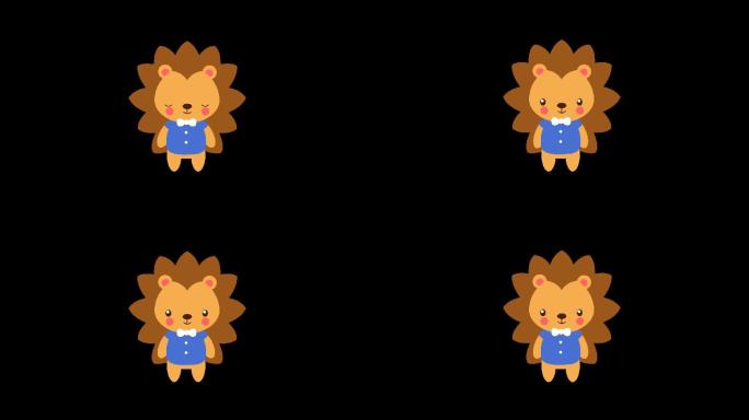 卡通刺猬动画循环带通道