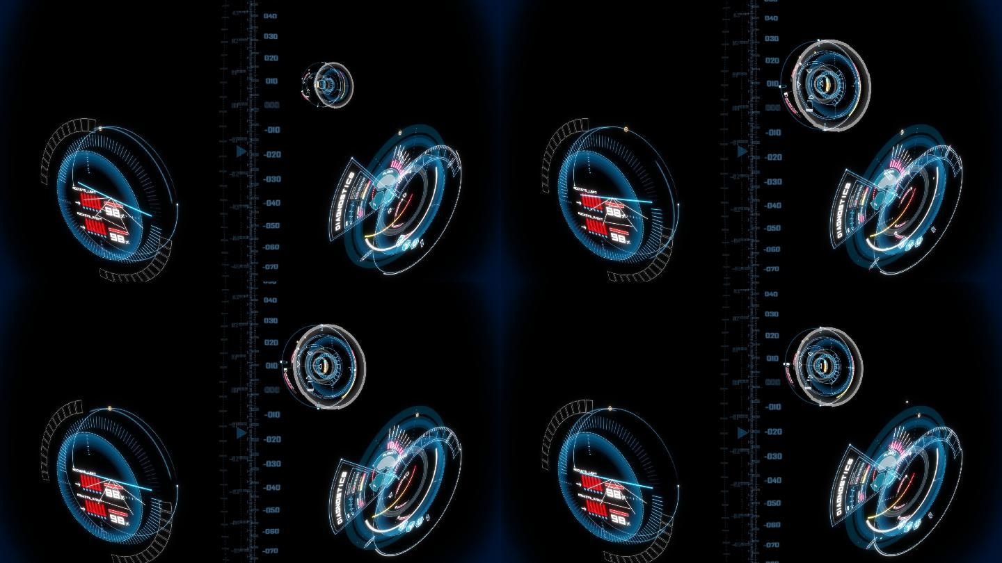 4K钢铁侠三维科技面板，抖音微视视频特效