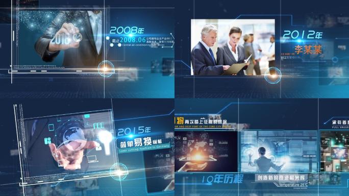 科技企业历史回顾模板
