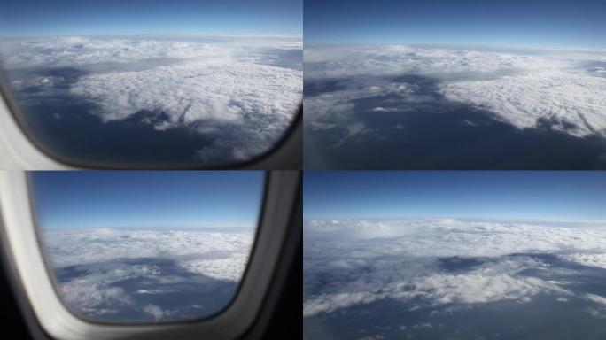 飞机内主观视线云海镜头